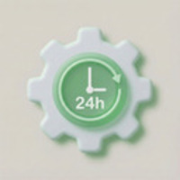 Icon representing 24-hour engineering response and fast DFM support