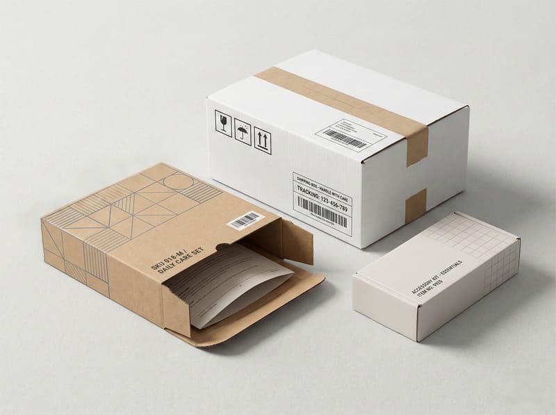 E-commerce and retail packaging solutions including durable mailing boxes, branded shipping cartons, and SKU-specific insert packaging designed for safe transport and efficient logistics.