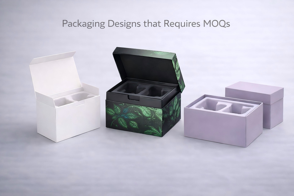 Customized packaging materials and tooling leading to higher minimum order quantities