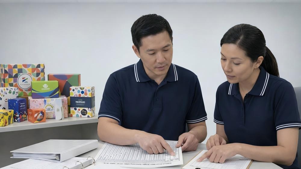 Reviewing AQL sampling results for packaging quality control