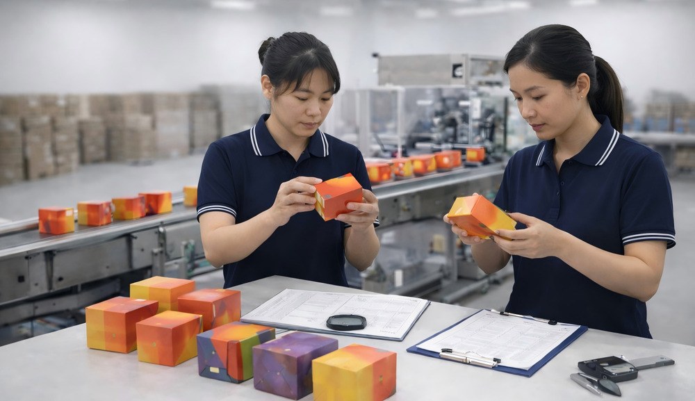 Quality control applied during a small pilot packaging run