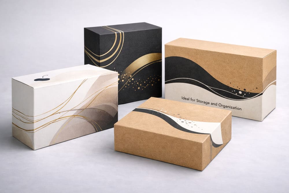 Packaging design details showing differences between screen design and mass production results