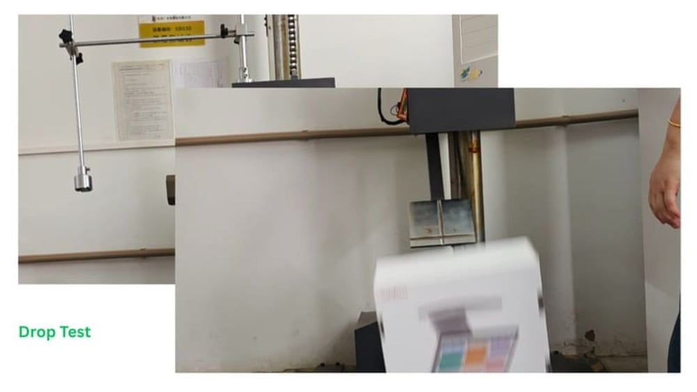 Single box drop test for packaging with product inside