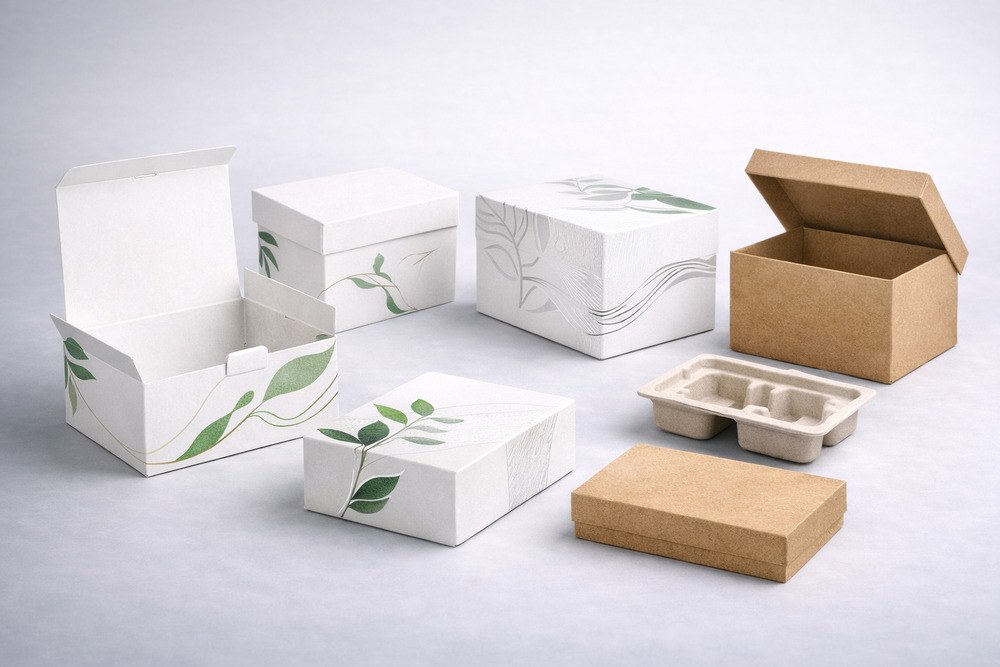 Sustainable paper-based packaging materials applied in real production scenarios