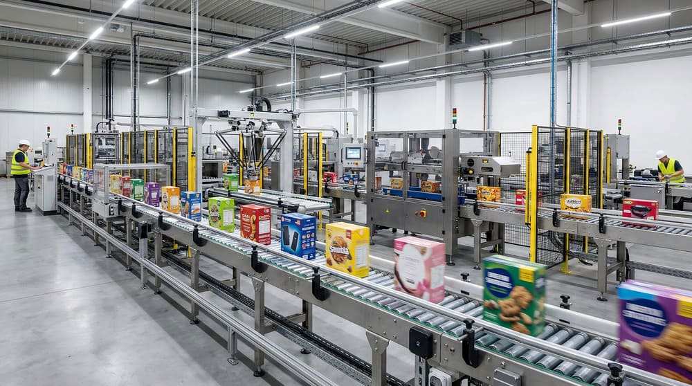 Printed paperboard cartons running on automated packaging line