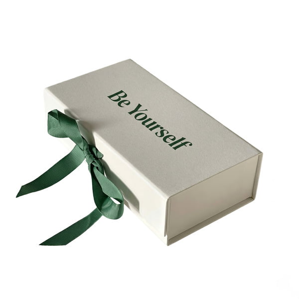 ribbon closure rigid gift box packaging