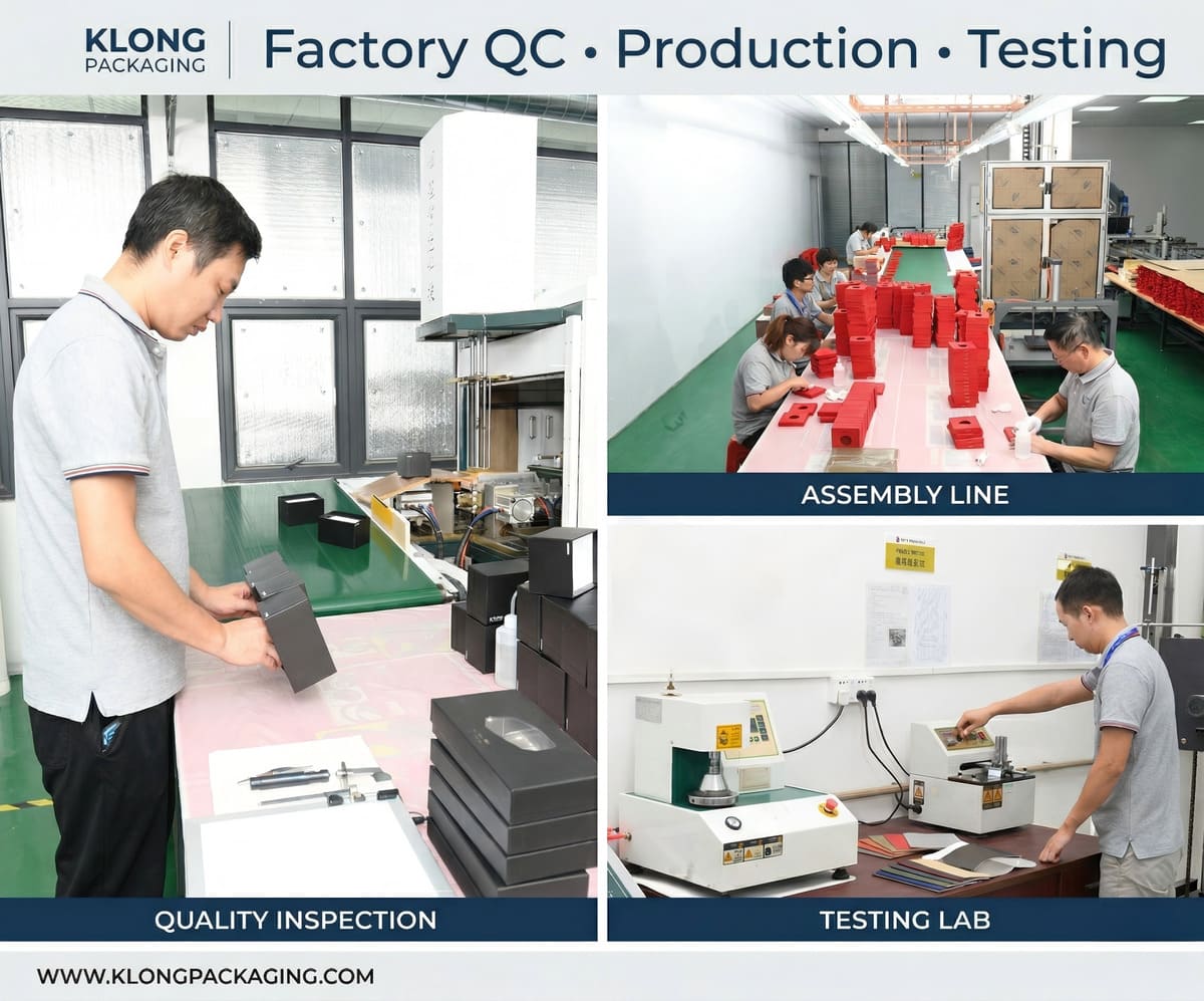 Rigid box packaging factory quality inspection production and testing process