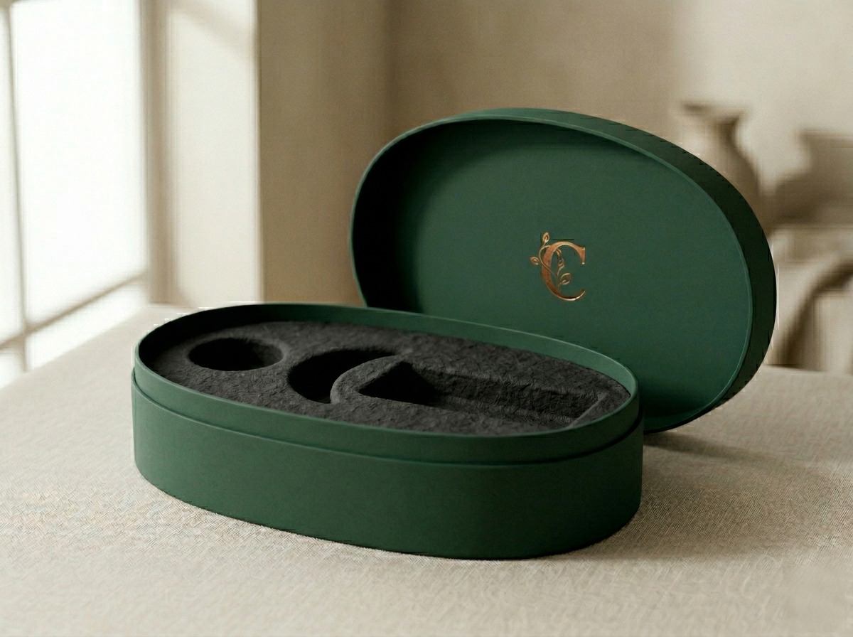 custom rigid gift box with insert showing structure and fitting