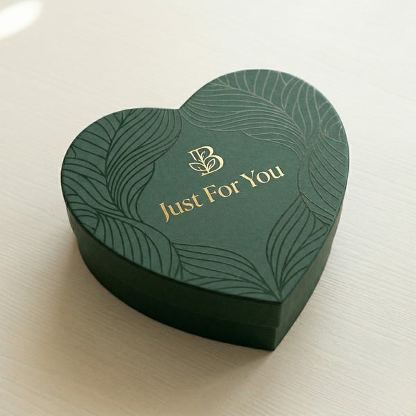 custom shaped rigid gift box example round or heart shape