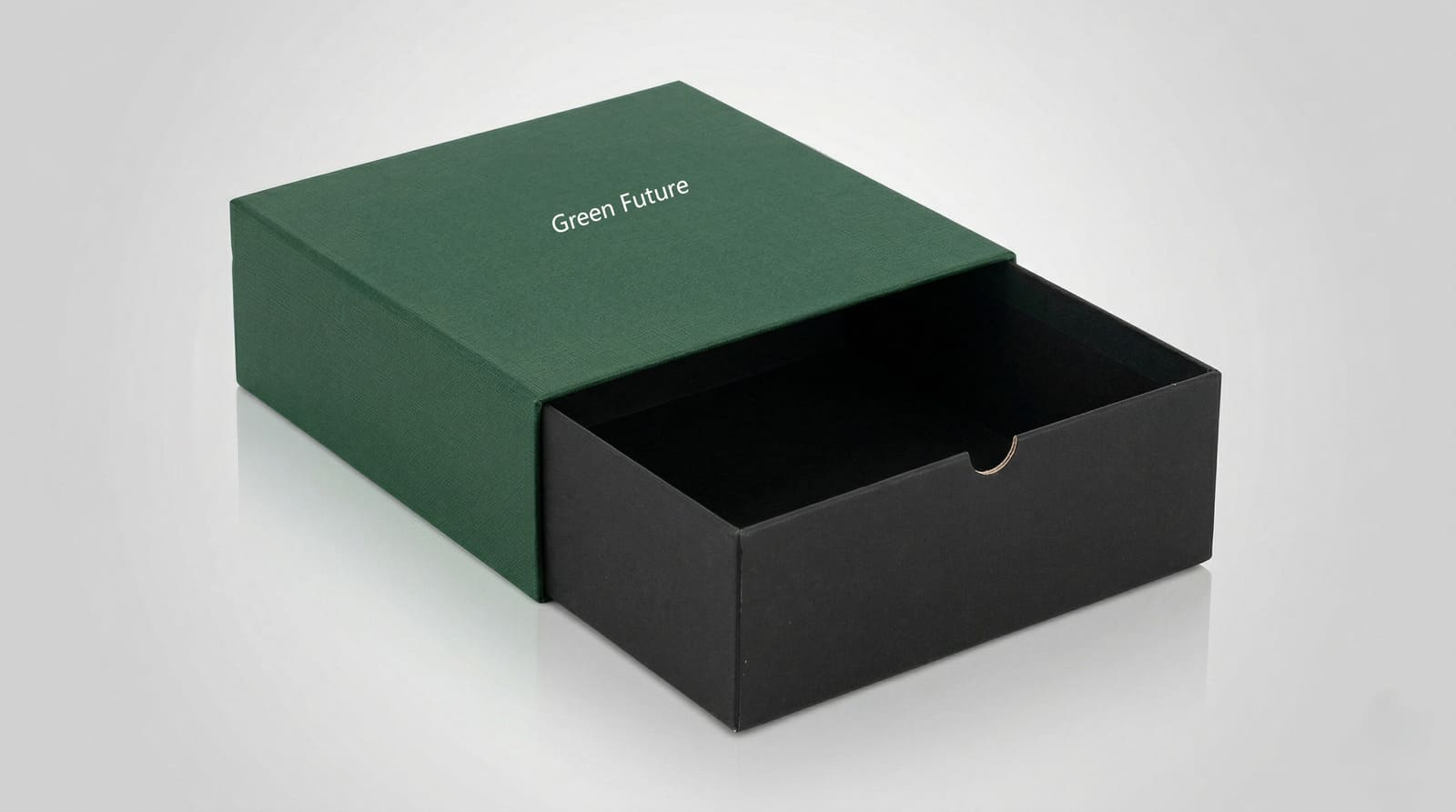 drawer rigid box insert clearance and sleeve tray tolerance close-up