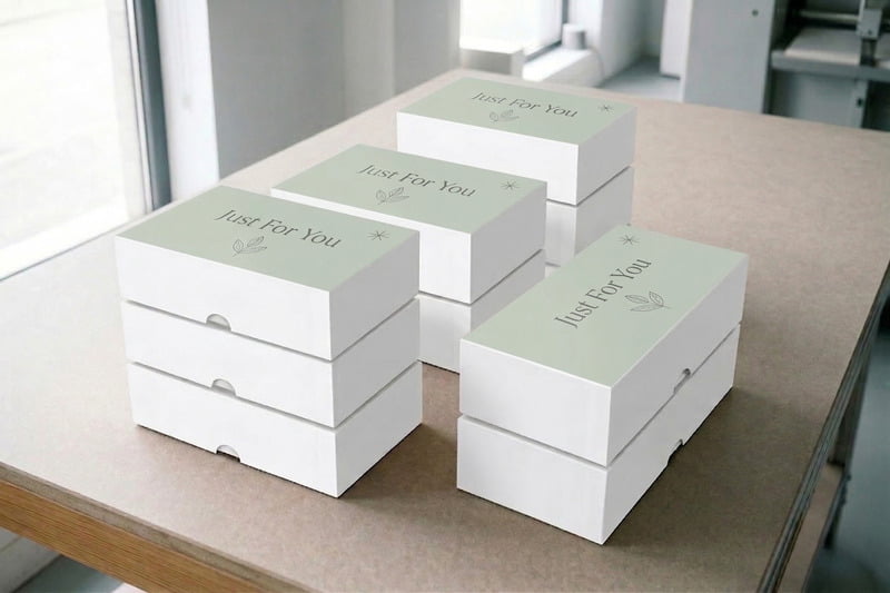 Lid and base rigid boxes showing consistent production quality in batch manufacturing