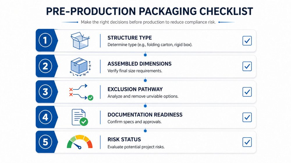 pre production checklist folding cartons anti dumping duty compliance USA packaging