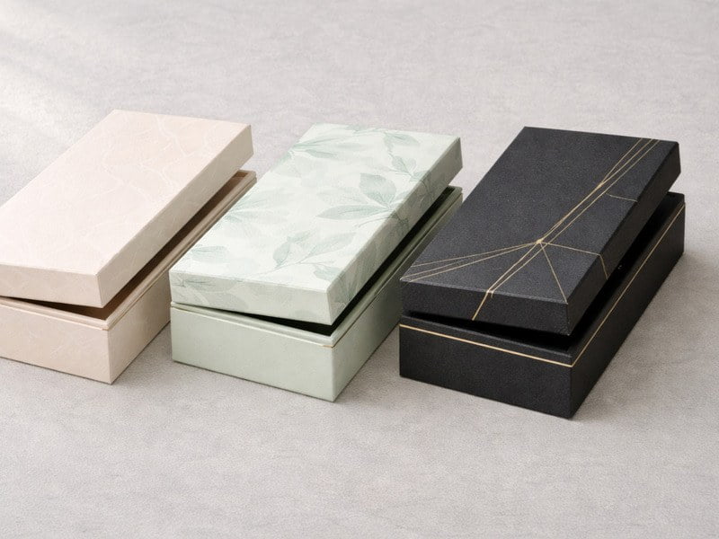 Comparison of rigid box board thickness from thin to thick construction