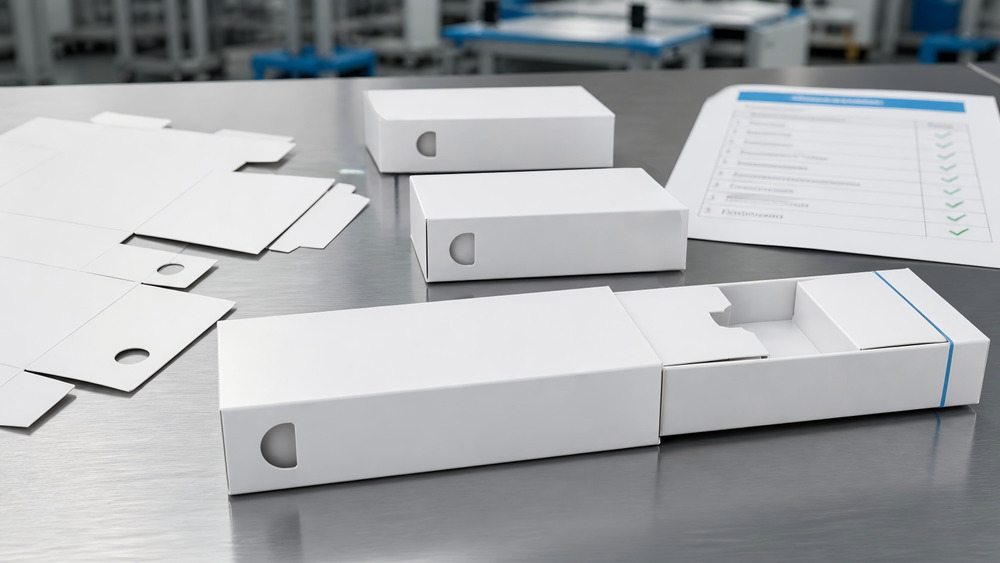 Child-resistant-style sliding folding carton with locking structure for packaging cost reduction case study