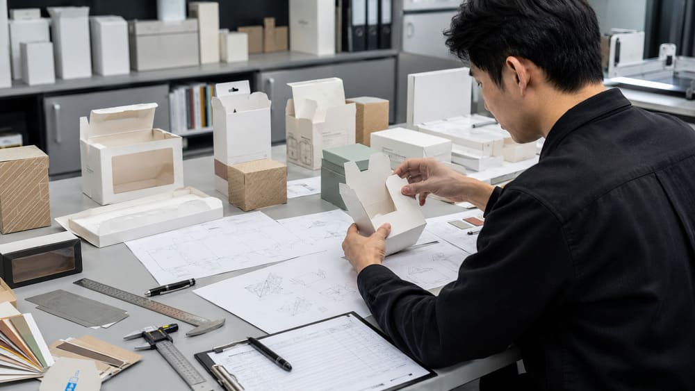 Packaging DFM engineering review evaluating structure and assembly efficiency before production