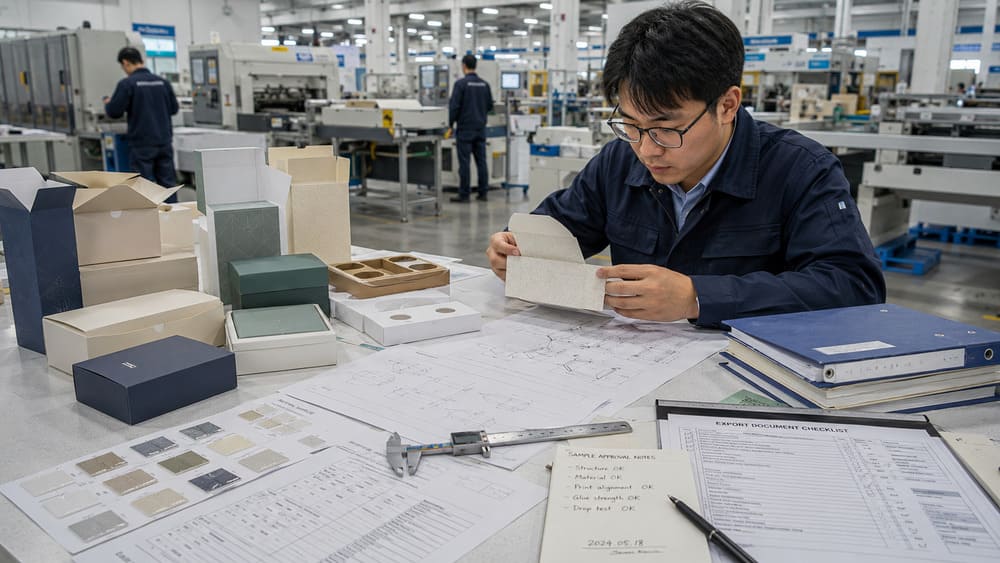 Packaging structure and export documentation review before shipment