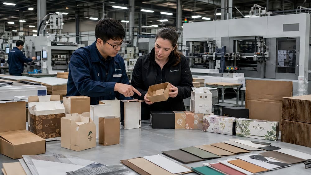 Packaging sourcing evaluation showing total cost factors beyond factory price