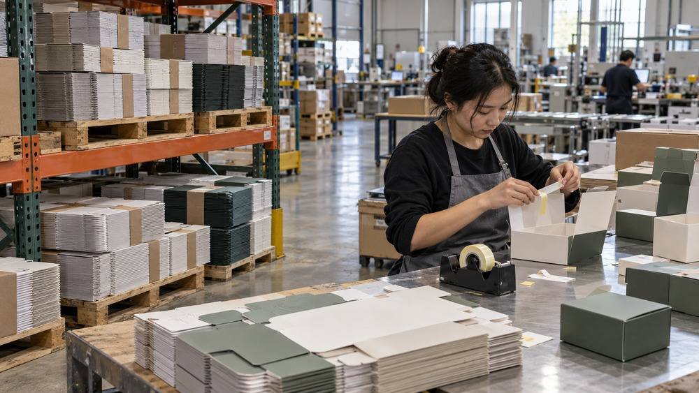 Flat-packed folding cartons compared with manual carton assembly to evaluate freight, storage and packing labor.