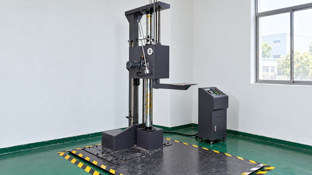 Klong in-house drop test equipment used for packaging verification.